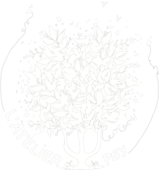 Logo de l'atelier psy en blanc
